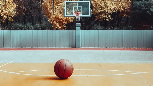 Urban Basketball Court Serenity