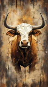 Textured Bull Art