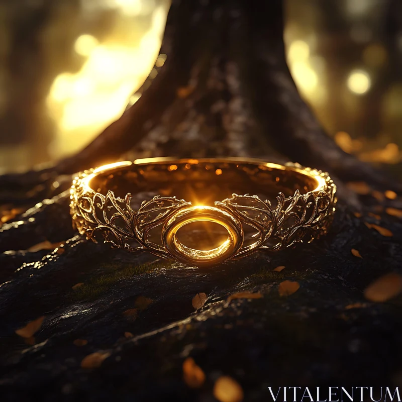 AI ART Ornate Ring near Ancient Tree