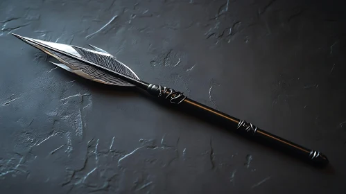 Steel-tipped Arrow on Dark Texture