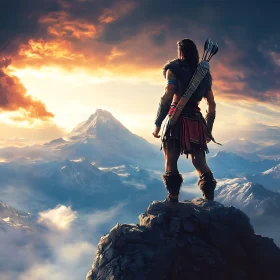 Mountain Warrior Sunset View