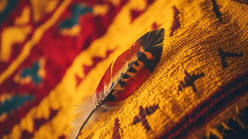 Ornamental Feather Still Life