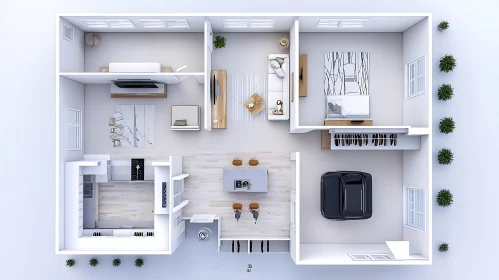 Minimalist Apartment Floor Plan