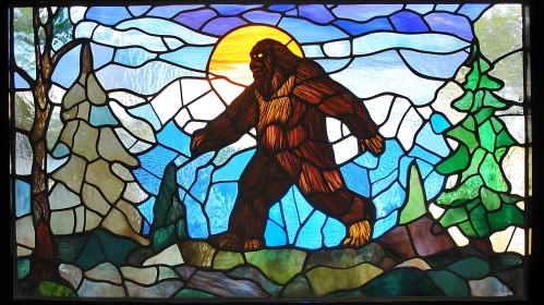 Sasquatch in Stained Glass