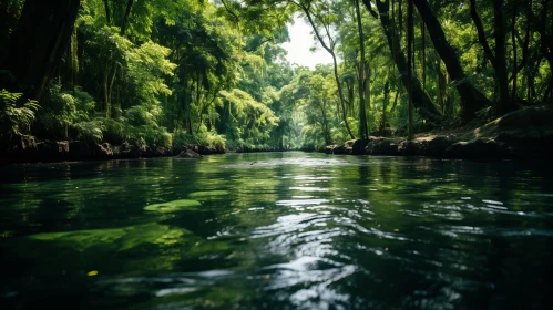 Serene River in Lush Rainforest: A Naturecore Inspiration