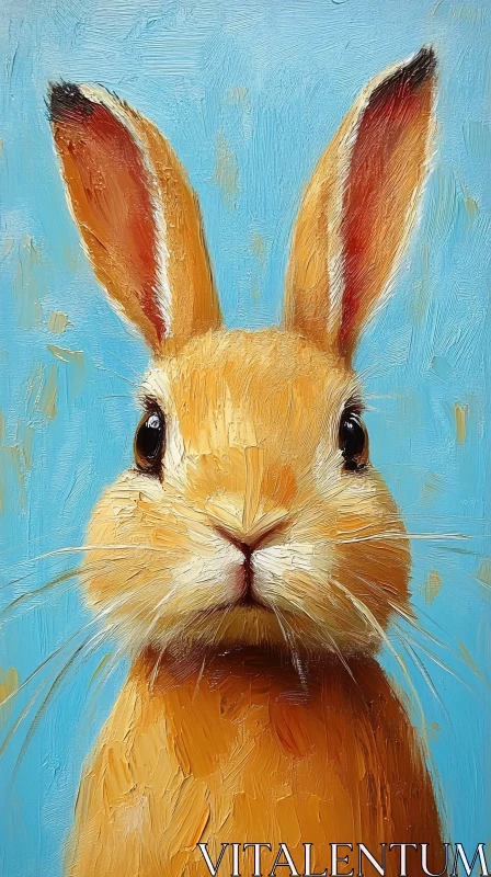 Artistic Bunny Portrait AI Image