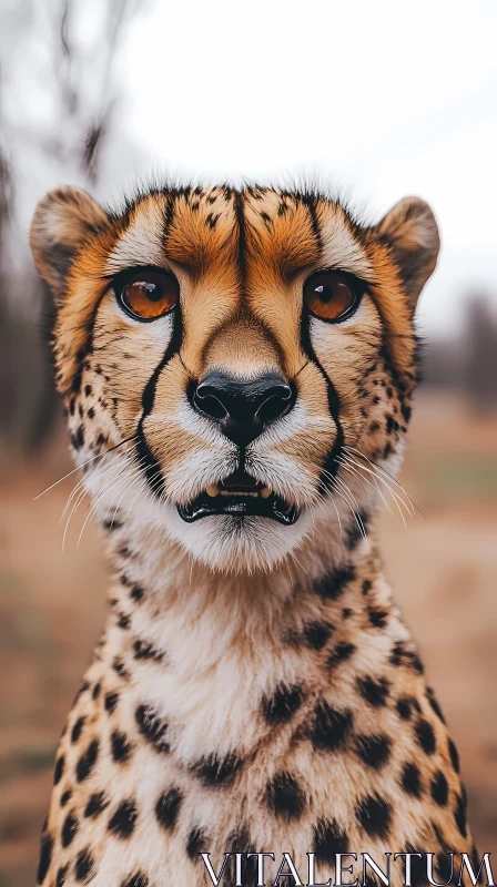 Cheetah Staring Intently AI Image