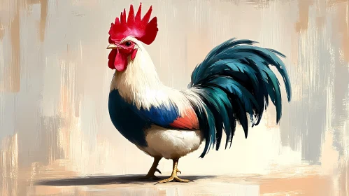 Elegant Rooster Portrait
