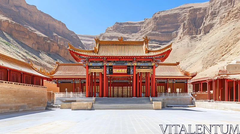 Chinese Temple Architecture AI Image