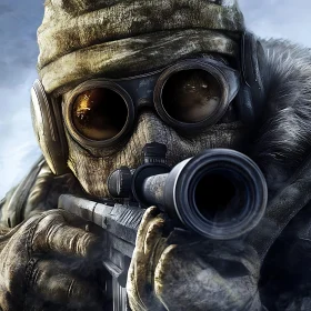 Sniper Ready Aiming Rifle Goggles