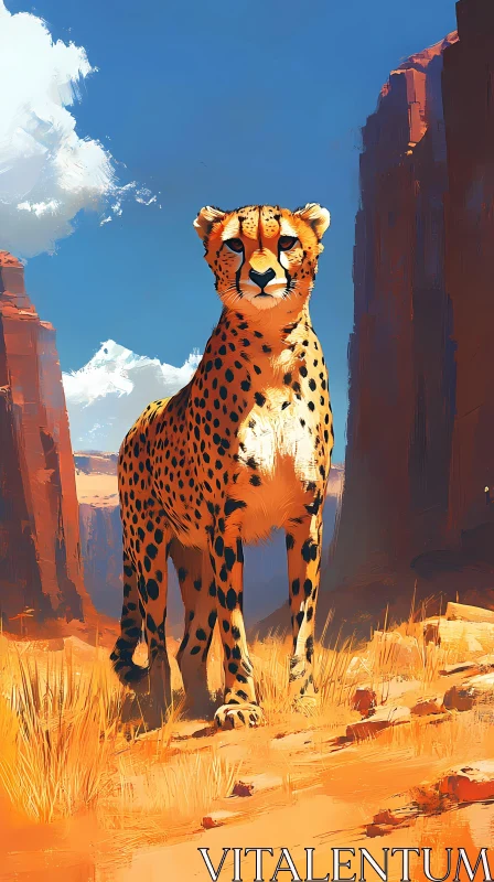 Cheetah in the Wild AI Image