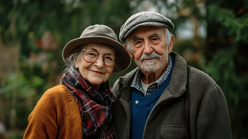 Aged Couple's Endearing Portrait