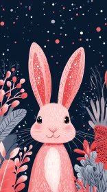 Enchanting Night Bunny Illustration