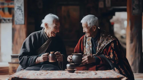 Elderly Joy: A Moment of Connection