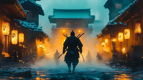 Warrior in Lantern Light