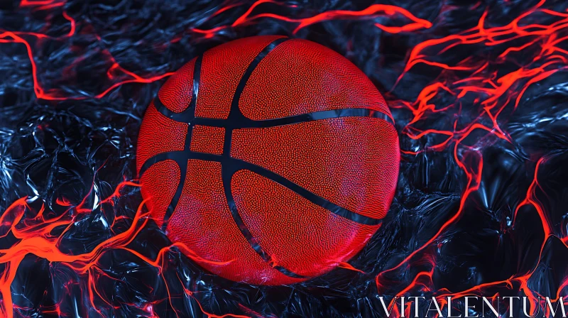 Crimson Basketball AI Image