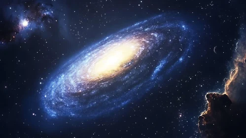 Celestial Spiral Galaxy Artwork