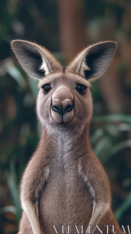 Kangaroo in Focus AI Image