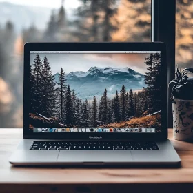 Beautiful Nature Display on Laptop