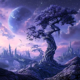 Otherworldy Tree City Planet