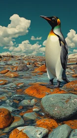 Serene Penguin by the Sea