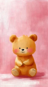 Cute Illustrated Teddy Bear