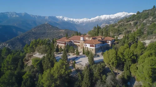 Mountains and Forest Building