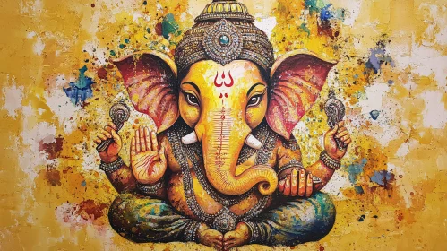 Ganesha: A Textured Divine Portrait