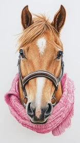 Artistic Horse with Scarf