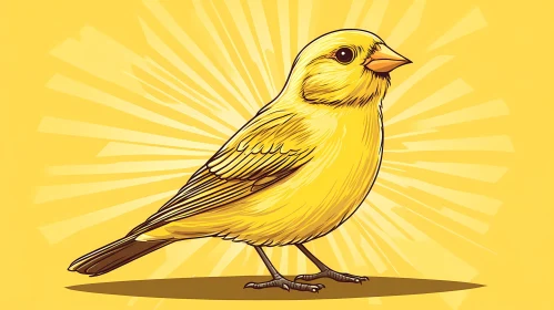 Canary Art with Radiating Patterns