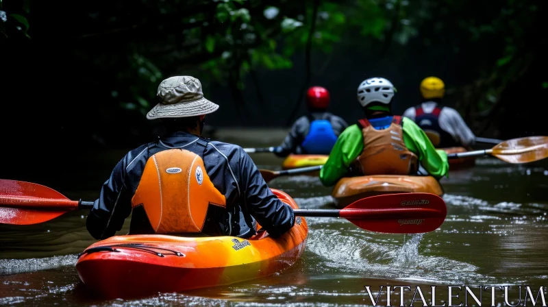 Kayaking Adventure in the Enchanting Jungle AI Image