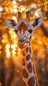 Giraffe in Glowing Afternoon Light