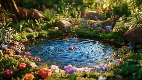 Calm Pond Surrounded by Nature