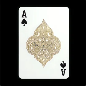 Ornate Ace of Spades Playing Card