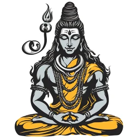 Serene Deity in Meditation Art