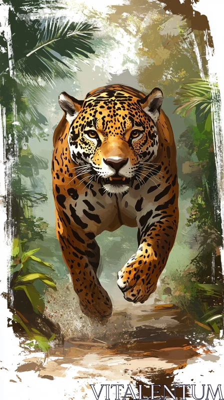 Majestic Jungle Leopard AI Image