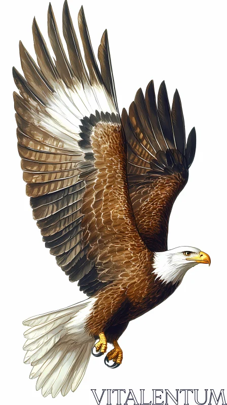 Eagle Soaring High AI Image