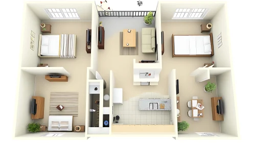 Apartment Layout Blueprint