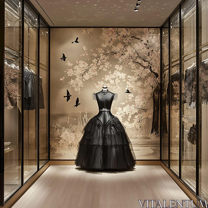 Luxurious Fashion Display in Boutique Setting AI Image