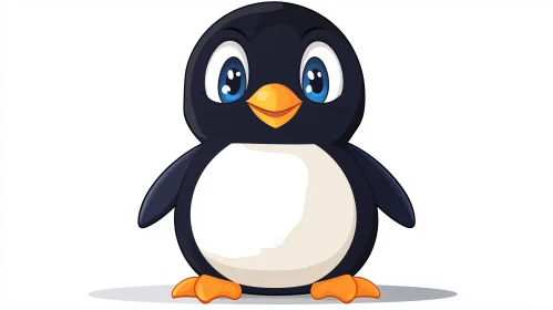 Cute Penguin Cartoon Art