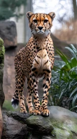 Regal Cheetah on a Rock