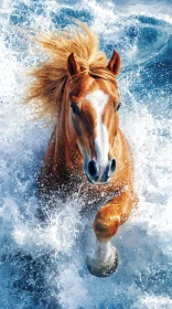 Horse with Ocean Waves