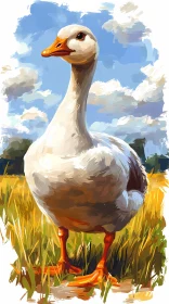 Serene Goose in a Natural Setting