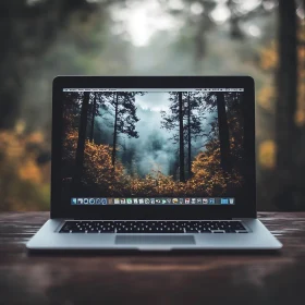 Forest Laptop Scene