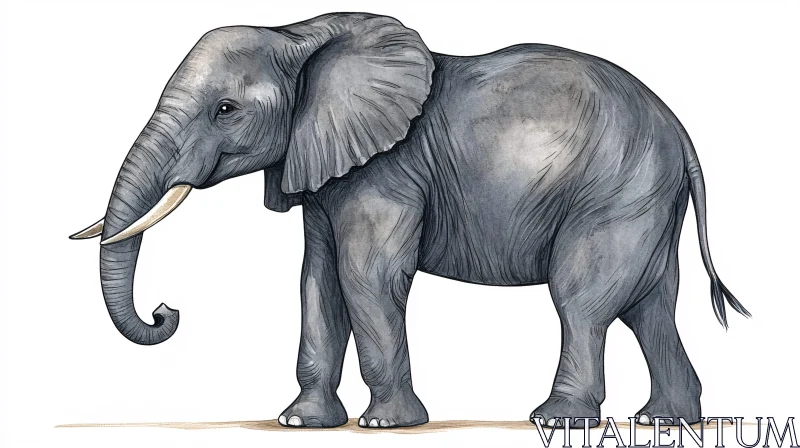 Majestic Elephant Art AI Image