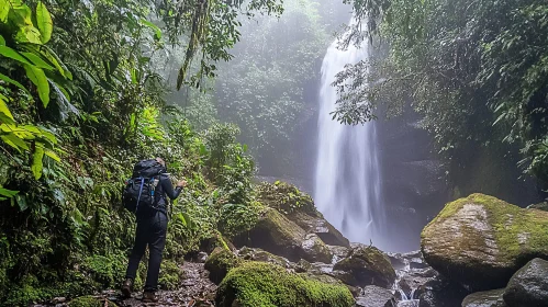 Rainforest Adventure with Lush Waterfall