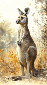 Kangaroo Painting in Nature