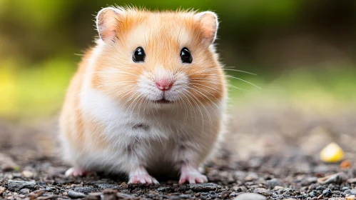 Adorable Hamster in Nature