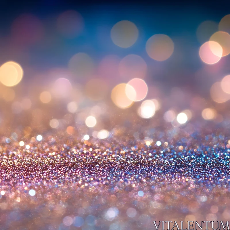 Blurred Lights and Glittering Particles AI Image