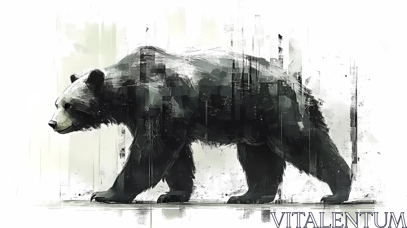 Geometric Bear Composition AI Image